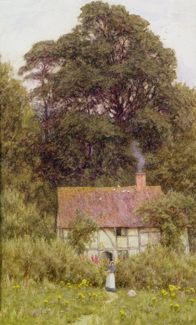 Cottage near Brook, Witley, Surrey by Helen Allingham